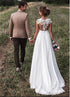 Elegant Lace Boho Beach Wedding Dress for Bride to Be